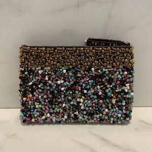 No Name Multicolour Metallic Beaded Pouch